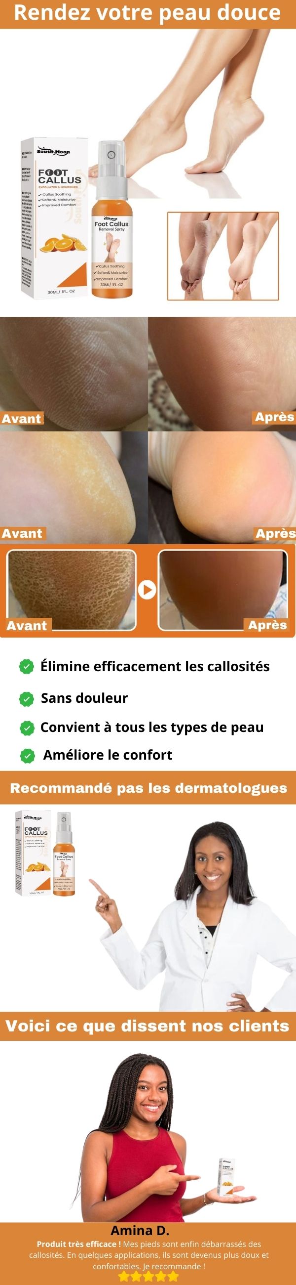 Spray pour un pied parfait